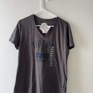Detroit Tigers Gray V-Neck T-Shirt